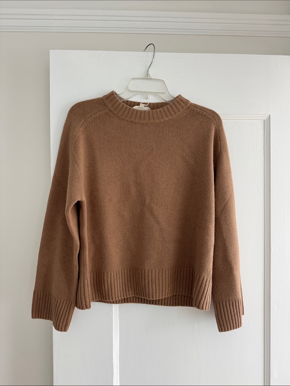 Sezane Chestnut Brown Crewneck Sweater